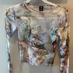 Urban outfitters angel shirt mesh